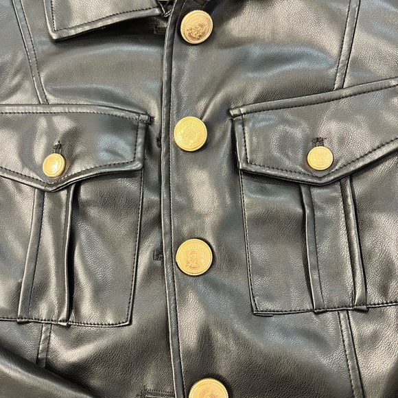 7 For All Mankind faux leather jacket size small - Picture 3 of 3